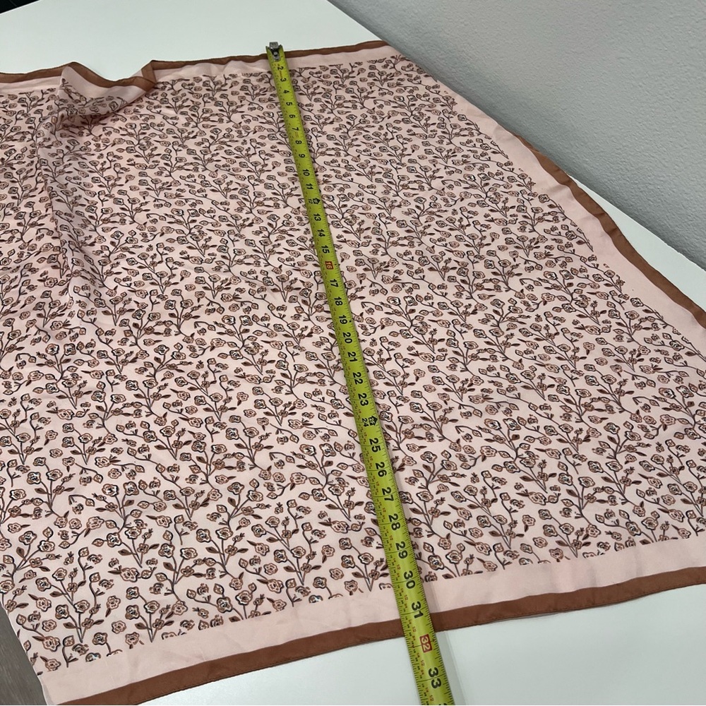 CLEOBELLA pink brown floral square scarf romantic Femenine cottagecore prairie - Picture 4 of 5